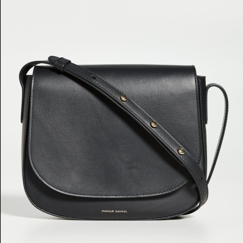 Mansur Gavriel Mini-Flap Crossbody, Black